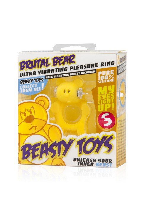 Вибронасадка Beasty Toys Brutal Bear желтая